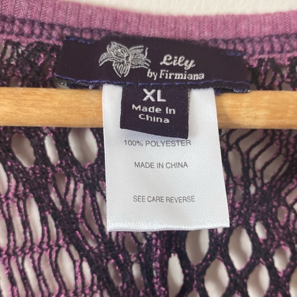 Purple Knit Beach cover up. - Picture 3 of 7